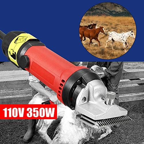 350W Electric Horse Hair Shearing Grooming Machine Animal Fur Shears Clippers Wool Cutter Professional Sheep Clipper for Goats Sheep Dog Cattle Farm Livestock Pet and Heavy Duty Animals Hair Grooming - color: 350w 6 Gear