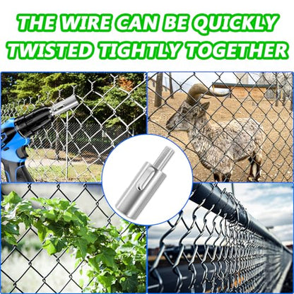 Fence Tie Tool for Drill Wire Twister 9 Gauge Chain Link