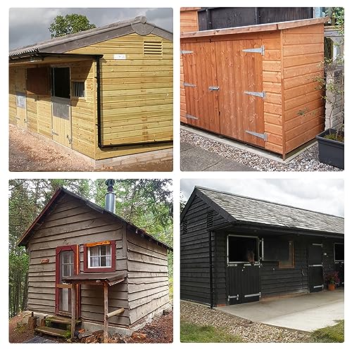Shed Door Hardware Kit with Hinges, Latch, Lock, and Handle - Complete Gate Hardware Set for Your Shed Door - size: 5.5 inch-BIG-L