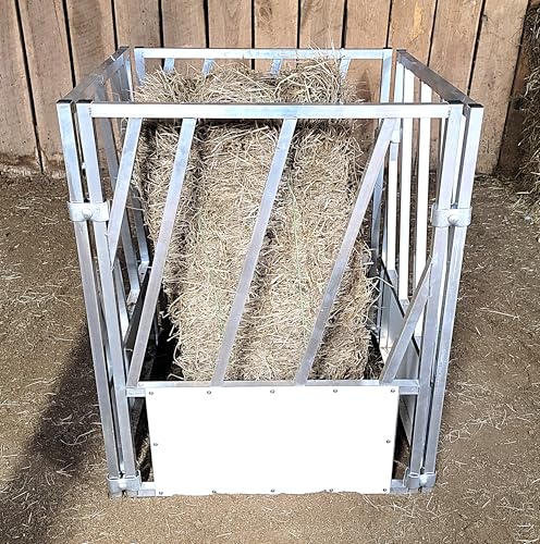 4 Pack of Aluminum 30" Long by 40" Tall Sheep & Goat Tombstone Style Feeding Panels Square Hay Feeder Feed