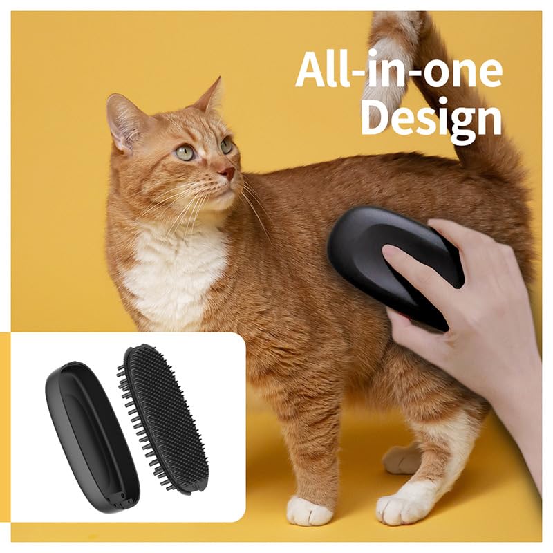 horse hair brushes, horse deshedding tool, PESSILIN 6-in-1 Horses Brushes Shedding Massage Deshedding for Horses, horse grooming brushes (Black)