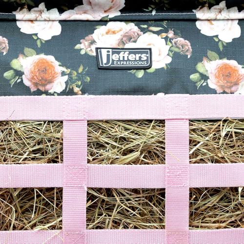 Jeffers Expression Extend Feed Hay Bag for Horses - Rose Garden