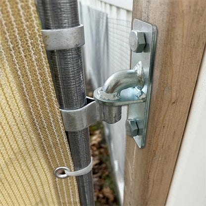 QMARK Chain Link Fence Gate Hinges, Wall Mount