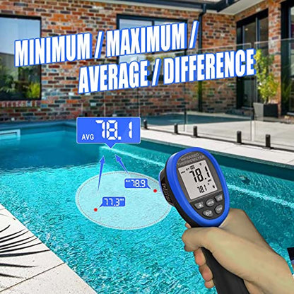 BTMETER BT-1500 High Temp Infrared Thermometer Gun, -58°F to 2732°F Range - color: Infrared Thermometer BT-1500 Blue