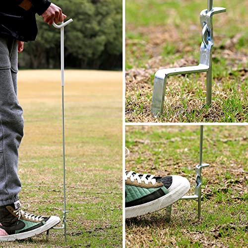 30PCS 41" Electric Fence Step-in Pigtail Posts, Single Rope Stakes - color: White