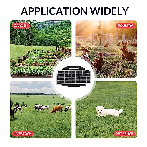 S1500 1.5 Joule Solar Electric Fence Energizer for Livestock, Horses, Cattle, Sheep - 50 Miles, 15W Solar Panel, Easy Installation - size: S1500