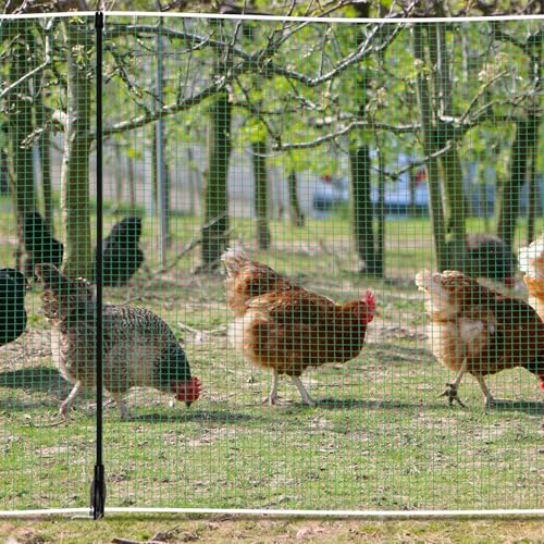 Temporary Fence with Posts 4' x 100' for for Dogs Outdoor Backyard - size: 4' x 100'