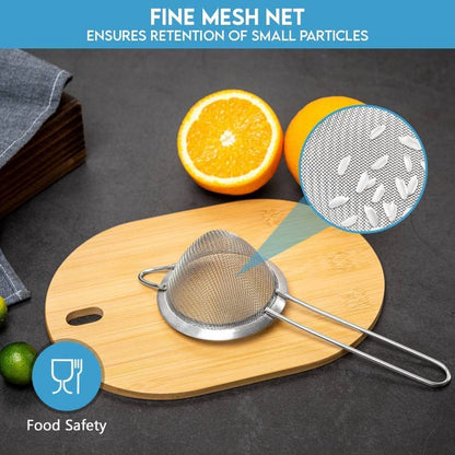Fine Mesh Strainer - 3.3 Inch Conical Sieve - Tea Strainers for Loose Tea, Coffee Strainer, Food Strainer, Juice Strainer, and Much More!