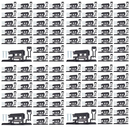 Electric Fence Polytape/Polywire/Rope Insulators with Locktab PK100 in Black Included Screws for Wood Post Nail on for Hi -Tensile