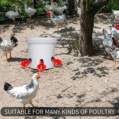 12Pack Chicken Waterer Cups,Poultry Water Cups,Automatic Poultry Waterer for DIY Poultry Quail Duck Chicken Bird Drinker
