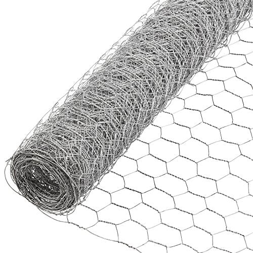 YARDGARD 2 Inch Poultry Netting, Chicken Wire Fence, 20 Gauge Galvanized Steel, Rabbit Fencing, Bird Enclosures, Garden Protection and Plant Support, 24 Inches x 10 Feet - size: 24 Inches x 10 Feet