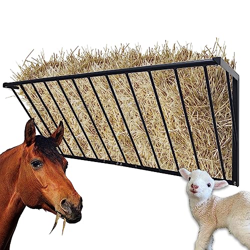Horse Hay Feeder, 63'' Long Livestock Hay Feeder 48 Gallon Capacity - size: 63INCH