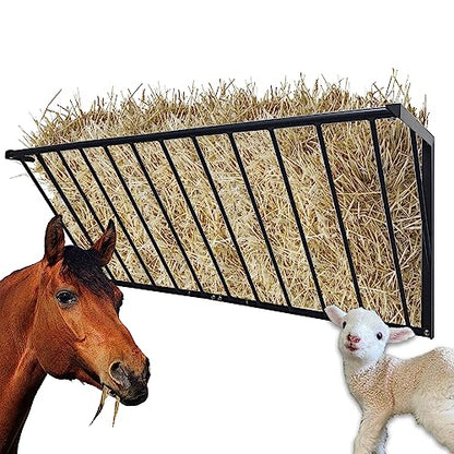 Horse Hay Feeder, 63'' Long Livestock Hay Feeder 48 Gallon Capacity - size: 63INCH