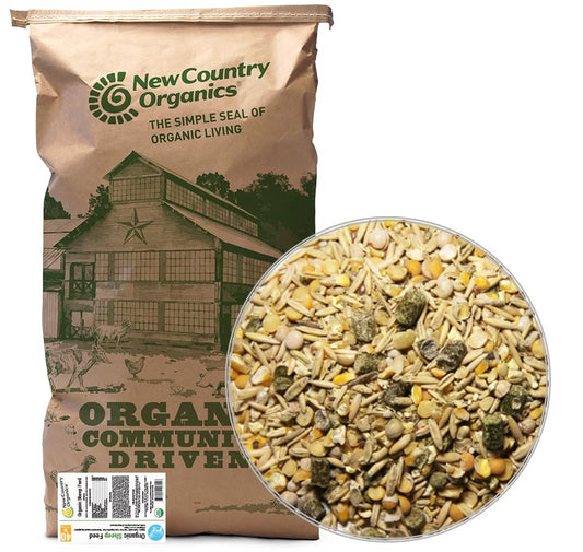 New Country Organics | Sheep Feed for Lactating Ewes and General Maintenance | Soy-Free | 13% Protein | Certified Organic and Non-GMO | 40 lbs Bag