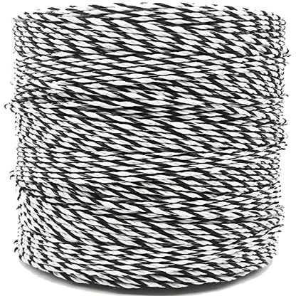 Electric Fencing Polywire 1312 Feet, 400 Meters, 9 Stainless Steel Strands for Excellent Conductivity and Rust Resistance, Portable Electric Fence Rope