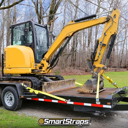 SmartStraps 30 ft. Yellow Ratchet X Tie Down Strap with 3,333 lb. Safe Work Load - 1 pack 167 - size: 30' 10000 lb