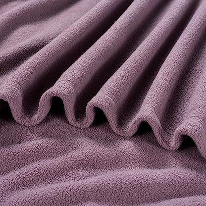 Berkshire Blanket Microfleece Throw Size Bed Throw Blanket Lavender Purple, Lightweight Soft Breathable Plush Micro Fleece Throw Blanket for Travel, Bed and Couch, 50x60 Inches - color: Lavender, size: Throw/Throw XL