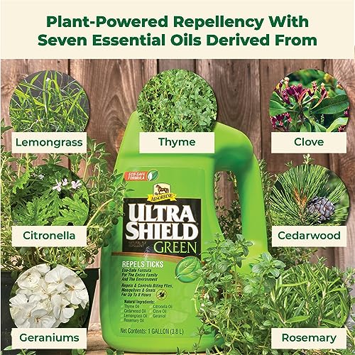 Absorbine UltraShield Green Natural Insect Repellent, 128 fl oz Gallon - size: 128 Fl Oz (Pack of 1)