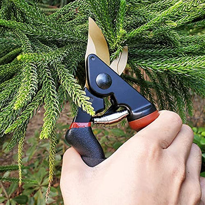 gonicc 8.5" Professional Rotating Bypass Titanium Pruning Shears(GPPS-1014) - color: Golden Rotating Titanium Bypass Pruning Shears