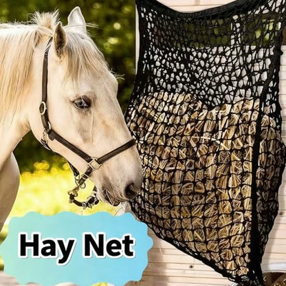 Martx 5X5ft Round Bale Hay Net for Horses Slow Feed,Knotless-Livestock Slow Feed Hay,Fits 4x4 5x5 6x6 Round Bales,Heavy Duty &1.5inch Holes Feeder Nets for Horses Goats Cattle Reduce Waste - size: 6x6ft