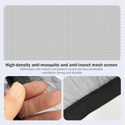 SLIMI 4 PCS Car Window Screens, Sunshade and Breathable Sun Screen Mesh,Multifunctional Double Layer Front and Rear Side Window Privacy Protection Car Window Shades Mesh, for Most SUVs (Black)