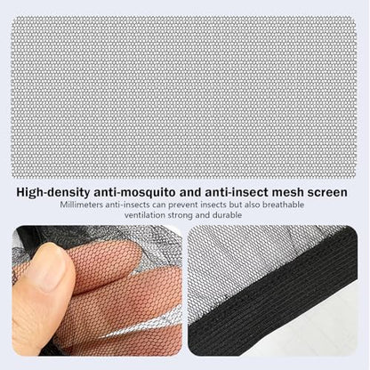 SLIMI 4 PCS Car Window Screens, Sunshade and Breathable Sun Screen Mesh,Multifunctional Double Layer Front and Rear Side Window Privacy Protection Car Window Shades Mesh, for Most SUVs (Black)