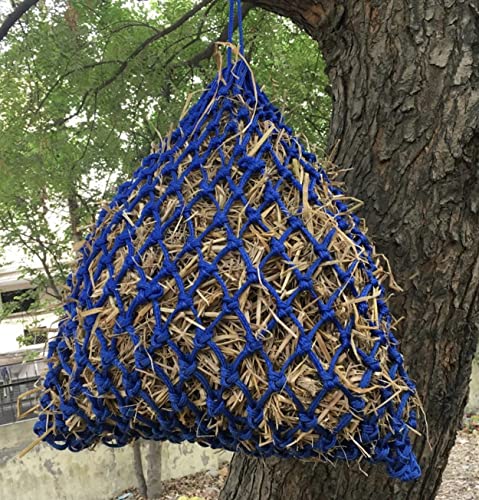 Majestic Ally 2”x2” Holes Highly Durable Very Sturdy 36" Hay Net with for Horses, Goat etc. - color: Royal Blue
