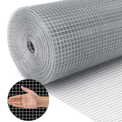 Land guard 23 Gauge Hardware Cloth, 1/4 inch 48inch×100ft Chicken Wire Fence, Galvanized Welded Cage Wire Mesh Roll Supports Poultry Netting Cage Fence…… - color: Galvanized, size: 1/4inch 48inch×100ft
