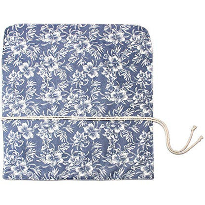 Teamoy Knitting Needle Case Organizer Holder Roll(up to 14"), Blue Flowers - color: Blue Flowers, size: 14 inches