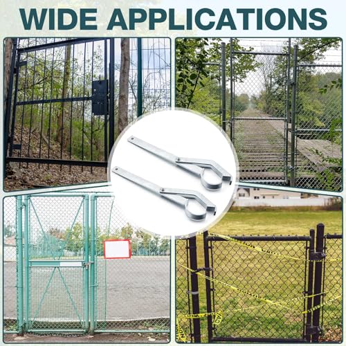 LEIFIDE 2 Pcs 1' 3" Chain Link Fabric Fence Stretcher Tool Galvanized Chain Link Fence Wire Stretcher Bar Manual Fabric Tool for Barbwire Wire Mesh Repair Tighten