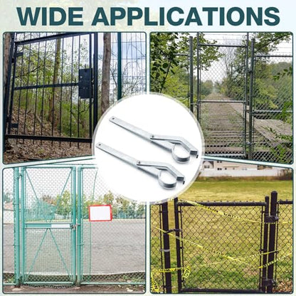 LEIFIDE 2 Pcs 1' 3" Chain Link Fabric Fence Stretcher Tool Galvanized Chain Link Fence Wire Stretcher Bar Manual Fabric Tool for Barbwire Wire Mesh Repair Tighten