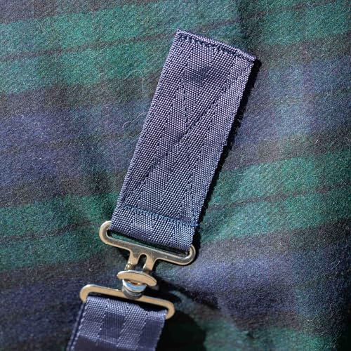 Equinavia Ulla Wool Cooler - Navy/Green - 80 in - color: Navy/Green, size: 80 in