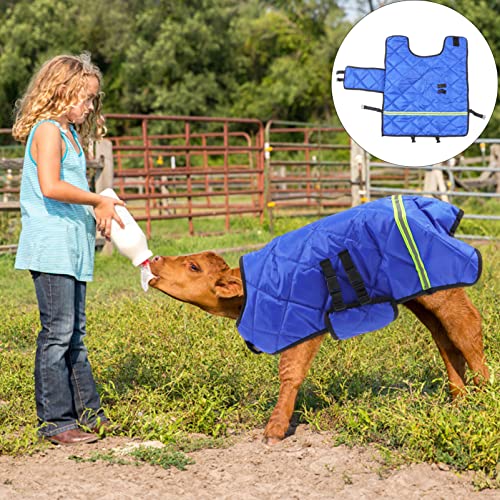 POPETPOP Calf Jacket Waterproof Windproof Winter Coat Livestock Warming Coat for Calves Easy Buckle Fit Warm Apparel for Cold Wet Pastures 42.51 X 33.46 in
