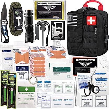 EVERLIT 250 Pcs Survival First Aid Kit - color: Black