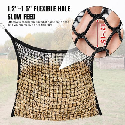 Slow Feed Hay Nets for Horses, Large Capacity Hay Bags, 2 Pack - size: 2PCS