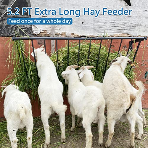Horse Hay Feeder, 63'' Long Livestock Hay Feeder 48 Gallon Capacity - size: 63INCH