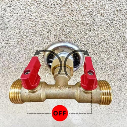3/4" hose splitter 2 way water splitter male connectors allows you to run 2 hoses, hose quick connectors, hose spigot - style: 2 Way Hose Splitter