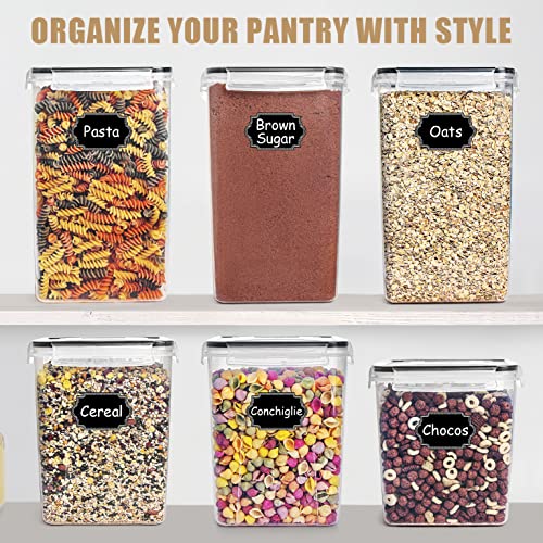 Wildone Flour Sugar Storage Containers 6.5L, 4 PCS, Black - color: Black, size: ['6.5L']