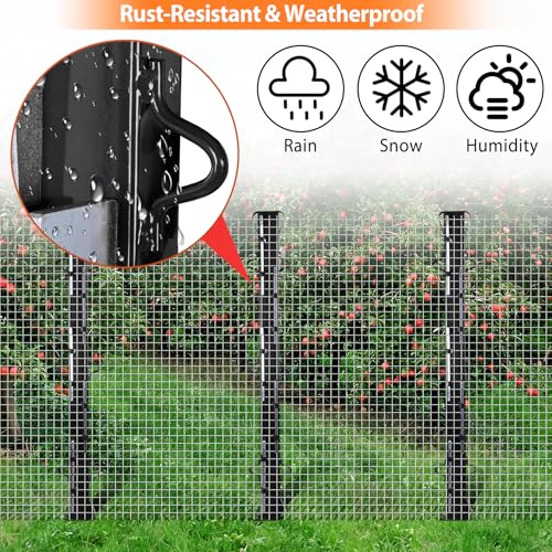 4ft Heavy-Duty Fence Stretcher Bar 2-Pack with 10 Wedges, Steel Fence Tensioner for Farm, Ranch & Garden - Rust-Resistant, Easy Installation - size: 2 Pack