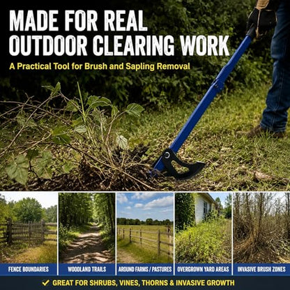 Sapling Puller Tool, 56-Inch Heavy Duty High-Leverage Tree Root Puller for 1/4 to 2 in Woody Stems, Fully Uproots Trees, Shrubs, Vines and Thorns, Invasive Plant Remover for Landscaping