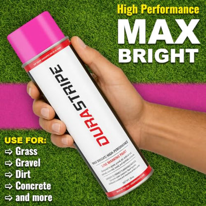 Athletic Field Marking Paint - (CASE) 12/18 Ounce Cans. The Most durable line marking paint available! Several colors to choose from. (Fluorescent Pink) - color: Fluorescent Pink