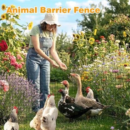 Black PVC Coated Welded Wire Fencing, 72in High x 100ft Long, 2 inch x 2 inch 16GA 2/3/4/5/6 Ft Tall Welded Wire Fence Rolls, Black Metal Garden Fence Wire Roll Garden Fencing for Yard - color: Black, size: 2"x2" 16GA 72" x 100'