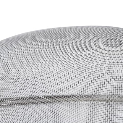 Winco Strainer with Single Fine Mesh, 8-Inch Diameter, Medium, Stainless Steel, Tan,Silver