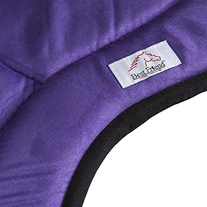Best Friend Eastern Style Bareback Saddle Pad - color: Purple/Black, size: Horse