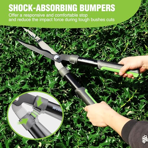WORKPRO Garden Hedge Shears, 23" Manual Hedge Clippers/Bush Cutter - size: 23"