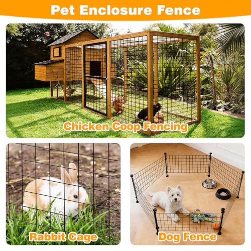 Black PVC Coated Welded Wire Fencing, 36in High x 100ft Long, 2 inch x 2 inch 16GA 2/3/4/5/6 Ft Tall Welded Wire Fence Rolls, Black Metal Garden Fence Wire Roll Garden Fencing for Yard - color: Black, size: 2"x2" 16GA 36" x 100'