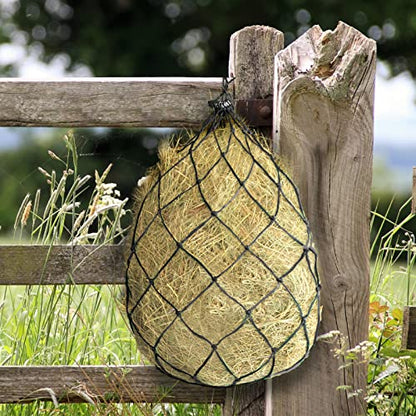 2PCS Durable Slow Feed Hay Net for Horses 40” Length with Strong 4x4” Holes Nylon Rope Hanging Suitable for Trailer and Stall, Slow Feeding Reduce Waste - color: 2PCS-Black