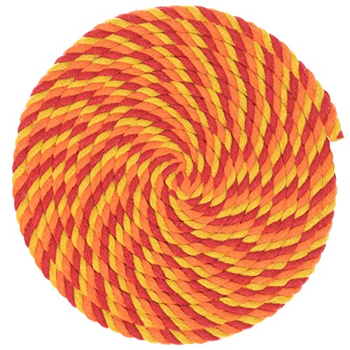 Super Soft 3 Strand Twisted Cotton Rope (Blazin, 1/2 Inch x 10 Feet) - color: Blazin, size: 10 Feet X 1/2 Inch