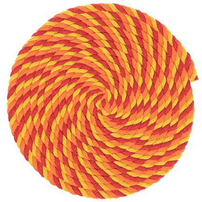 Super Soft 3 Strand Twisted Cotton Rope (Blazin, 1/2 Inch x 10 Feet) - color: Blazin, size: 10 Feet X 1/2 Inch