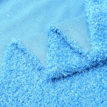 Surf turtle Blue Curly Teddy Fleece Faux Fur Fabric 36" x 59" - color: Sky Blue, size: 36 x 59 inches